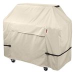 Porch Shield 58W x 24D x 46H inch Premium Gas Grill Cover Up to 56 inch - Waterproof 600D BBQ Covers for Weber, Brinkmann, Char-Broil and More, Light Tan