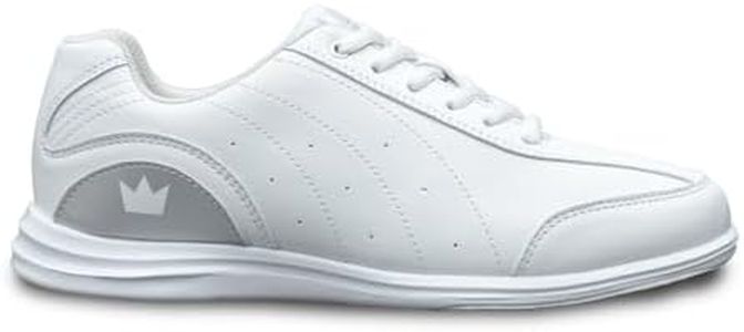 Brunswick Mystic Wht/Slvr Ladies Size 8,White/Silver