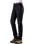Tofern Waterproof Trousers for Women Fleece Lined Softshell Pants Breathable Snow Pants for Ladies Thermal Windproof Trousers for Hiking Walking Skiing Climbing Camping Cycling Outdoor Sports