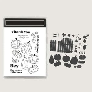 2026 New Christmas Themed Clear Stamps & Cutting Dies for DIY Greeting Cards, Scrapbooks, Embossing & Paper Crafts, for DIY Halloween Birthday Greeting Card (A)