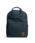 DailyObjects Navy Field Daypack|Casual backpack fits upto 14" inch laptop with Luggage Sleeve| Unisex Travel Backpack | Made of Durable Canvas Material | Zippered Compartments with Pockets