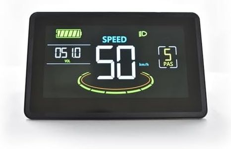 Mcezdy Ebike Display, UART No. 2 Protocol, 24V-60V Colorful Cycling Computer with Charging Port for Mobile Devices, Ebike LCD Display to Enrich Cycling Journey (H6C-5-Pin)