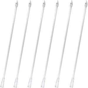 17 Inch Long Vertical Blind Wand, Window Blind Tilt Rod, ZGWANSUI Blind Tilt Wand Replacement with Hook and Grip, Blinds Replacement Wand Clear, Blind Control Stick Parts, Opener Accessory (6 Pack)