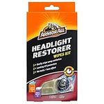 Armor All Headlight Restorer, Car Headlight Cleaning Wipes, 2 Wipes- Packaging may vary, Yellow