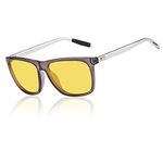 DUCO Anti-glare Polarized Night Vision Driving Glasses for Headlight 3029 (GREY)