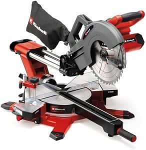 Einhell Power X-Change 36V Cordless Sliding Mitre Saw - 254mm, LED, Laser Guide, 340mm Drag, 45° Mitre, +/-47° Bevel - TE-SM 36/10 Li Single Bevel Circular Saw (Batteries Not Included)