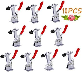 10 Pack Hold Down Toggle Clamps Woodworking,201B Clamps Hand Tool Toggle Clamp 220Lbs Holding Capacity,Antislip Quick Release Horizontal Toggle Clamp,Heavy Duty Toggle Clamp for Cam Over Clamp-SKYCY