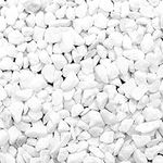 BELLE VOUS White Decorative Garden Stones (3.6kg Bag) - Natural Mixed River Gravel - Small Pebbles for Plant Pots, Vase Filler, Landscaping, Aquariums & Home