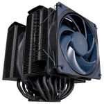 Cooler Master MasterAir MA824 Stealth CPU Air Cooler - Dual Heatsink, Push-Pull Mobius 135 & 120 Fans, 8 Superconductive Composite Heat Pipes, Full RAM Clearance - Intel & AMD Socket Compatible
