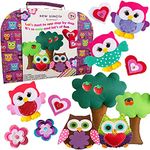 Artika Sewing Kit for Kids - Wide Ranging Arts and Crafts Kit w/ Quality Supplies Including Felts, Buttons, Scissors, Needles and More - Great Gifts for Kids, Owl Craft Kit