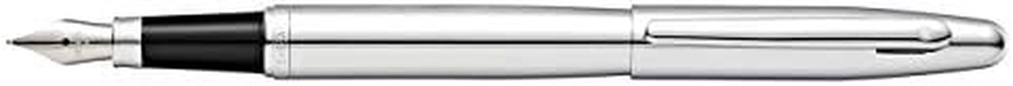 Sheaffer VFM Chrome Fountain Pen, Silver/Black