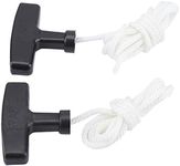 2 Set Recoil Starter Rope Lawnmower Pull Cord Starter Handle 1.5m Cord Rope Mower Accessories for Petrol Starter Mower Engine Universal