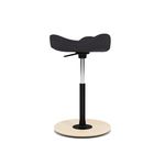 Varier Move Standing Stool Natural/Black Ergonomic Adjustable Sit Stand Chair for Active Sitting, Wooden Base and Sculpted Foam Seat – 10 Year Quality Guarantee