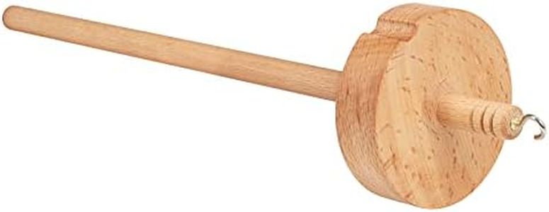 Finetoknow Drop Spindle Top Whorl Yarn Spin Hand Carved Wooden Tool for Beginners