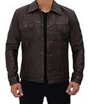 Brown Lambskin Real Leather Jackets Men - Lightweight Jackets | [1107354] Brown Frnando, L