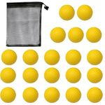 Skibetfo 20pcs Colored Practice Golf Balls Soft Foam Golf Balls with Bag Elastic Golf Training Ball Realistic Feel and Limited Flight for Beginner Indoor Outdoor Garden Backyard Training