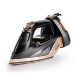 Geepas 2 in 1 Cordless Steam Iron - Ceramic Soleplate Dry & Wet Steam Iron, Corded or Cordless Use | 350ML, Dry/Spray/Steam/Burst/Vertical Steam/Self Clean Function/Anti Drip | 2200W, Black