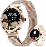 Efolen Smart Watch for Women, 1.1" AMOLED Small Smart Watch with Heart Rate SpO2 Sleep Monitor, 110+ Sport Modes smartwatch, IP68 Waterproof Womens Smart Watches for Android IOS Rosegold