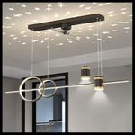 Smartway®-96 Watt Helen, Fan Chandelier for Dining Room Modern,Hall, Smart Voice Assist (Google, Alexa), App Control, Remote Control (Warm White, Cold White, Natural White)