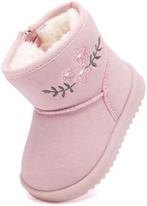 BMCiTYBM Baby Girl Boots Infant Boy Winter Snow Booties Pink Size 6