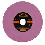 AmaCupid Chainsaw Sharpener Grinding Wheel, Chrome Oxide Abrasive. for Universal Saw Chain Sharpeners. Sharpening Chainsaw Teeth on High Speed Steel etc.. 1/8 inch Thickness, 5-3/4 inch Diameter