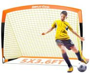 Dimples Excel Football Goal Net for Garden Outdoor Football Training for Football Lover (5'×3.6'- Orange+Black)