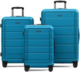 SHOWKOO Full PC Hardshell Luggage Sets, 20/24/28 In Suitcase with TSA Lock & Spinner Wheels, Lightweight Durable Travel Luggage