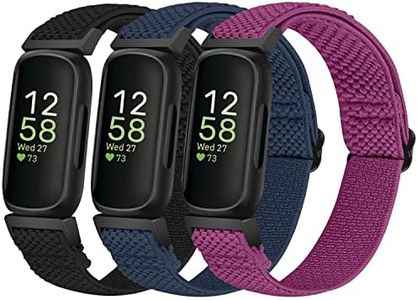 SOiiKE Bracelet Compatible avec Fitbit Inspire 3/Inspire 2/Inspire HR/Inspire/Ace 3/Ace 2, Nylon Élastique Bracelet de Sport Réglable Souple de Remplacement, Femme Homme