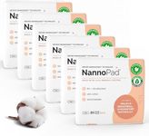 NannoPad Organic Pads for Women - 100% Organic Cotton Overnight Pads with Wings - High Absorbency (180mL), Comfortable & Ultra-Thin - No Fragrances, Odor-Control, Breathable - Super (6 Pack 120 Count)