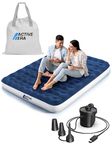 Active Era Luxury Camping Air Bed with USB Rechargeable Pump - King Size Inflatable Air Mattress with Travel Bag, Portable Air Pump with USB Charging Cable and Foot Pump