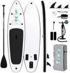 FunWater SUP Inflatable Stand Up Paddle Board 10'6×33"×6" Ultra-Light Inflatable Paddleboard with ISUP Accessories,Fins,Adjustable Paddle, Pump,Backpack, Leash