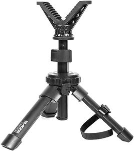 BZTAC Tactical Compact Rapid Shooting Rest Hunting Tripod Adjustable Height Rifle Shooting Tripod 360° Rotation V Yoke Holder, Durable Aluminum Construction for Target Shooting, Hunting and Outdoors