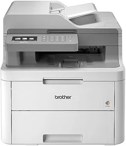 Brother MFC-L3710CW All-in-One Wireless Color Laser Digital LED Printer, White - Print Copy Scan Fax - 19 ppm, 600 x 2400 dpi, 3.7" LCD Touchscreen, 8.5 x 14, 50-Sheet ADF, 250-sheet, Tillsiy