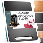 Ibyx Elegant Sliding Tray for Your Coffee Maker & Heavy Kitchen Appliances - Sturdy, Slides Easily from Under The Cabinet - Rolling Appliance Tray for Countertop with Wheels 9.5”X14”