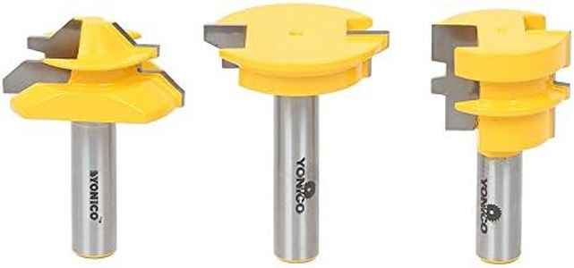 YONICO Router Bits Set Joinery 3 Bit 1/2-Inch Shank 15336