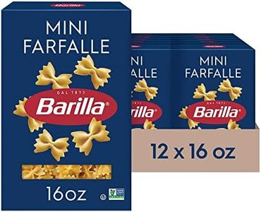 Barilla Mini Farfalle Pasta, 16 oz. Box (Pack of 12) - Non-GMO Pasta Made with Durum Wheat Semolina - Kosher Certified Pasta