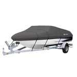 Classic Accessories StormPro Boat Cover (Grey, 14-Feet-16-Feet L, Beam to 90-Inch W), 88928