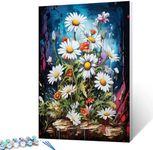 White Chamomile Flowers Oil Paintwo