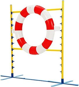 Dog Jump Ring Dog Agility Training Hoop Puppy Interactive Toys Exercise Portable Equipment with Carry Bag