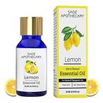 Sage Apothecary Lemon Essential Oil 100% Natural & Pure for Mossturises Skin, Helps Reduce Dandruff, Suitable For All Skin & Strong Hair, Aromatherapy and Massage 10ml