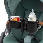 Stroller Snack Tray, 3 in 1 Stroller Snack Tray including Cup Holder, Snack Tray and Phone Holder Universal Stroller Snack Tray Attachment for Stroller, Wheelchair, Baby Walker