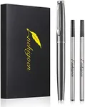 nekigoen Rollerball Pen Fine Point Gel Black Ink Smooth Writing,Luxury Rollerball Pen with Chrome Finish Fancy Pen Gift Set for Executive Business Office School,Professional,Executive Pen G3 (Silver)