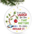 xipixiao It's Not What's Under The Tree That Matters Christmas Ornaments Tree Hanging Ornament Personalized Survivor Holiday Decorations Christmas Tree Hanging Pendant Ceramic Handmade Ornament Gift