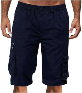 Generic Mens Cargo Shorts Navy M