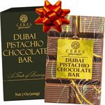 Dubai Crispy Knafeh Chocolate Pistachio Bar 7oz | Famous Dubai Kunafa Pistachio Chocolate Bar | Crispy Kunafe with Pistachio Paste | Gourmet Dessert Gift