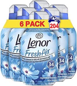 Lenor Air Frais Adoucissant 6x34 Lavages, Fraîcheur du Matin - Fraîcheur Ultra Concentrée - Bouteille Recyclée
