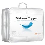 Hospitology Heavenly Microfiber Goose Down Alternative Overstuffed Mattress Pad/Topper, 60-Inch by 80-Inch, Queen