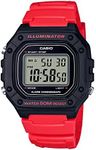 Casio Men's W-218H-4BVCF Classic Digital Display Quartz Red Watch