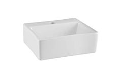 Nuie NBV106 Modern Rectangular Bathroom Counter Top Sink Basin, 115mm x 335mm, White, 335 mm