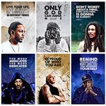 Bob Marley, Snoop Dogg, Jay-Z, Tupac Shakur, Kendrick Lamer, Eminem Motivational, Inspirational Quotes Posters (For Office, Home And Gym,(Music, Rapper),12x18, Each, Pack Of 06 (PAPER)